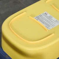 Vaschetta Bagnetto Neonato Pieghevole con Supporto Antiscivolo, Vaschetta da Bagno Portatile per Neonati e Bambini di 0-6 Anni con Foro di Scarico, 75.3x55.4x43cm, Blu e Giallo