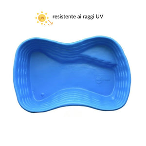 Laghetto da giardino bolsena azzurro litri 600 da 178x125xh45