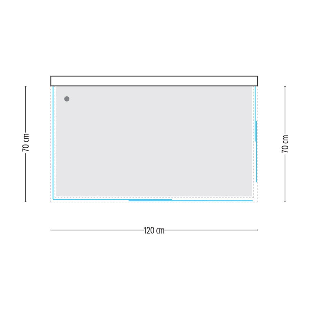 Ogomondo box cabina doccia corner 3 lati cristallo temprato trasparente 70x120x70