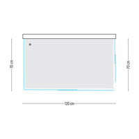 Ogomondo box cabina doccia corner 3 lati cristallo temprato trasparente 70x120x70