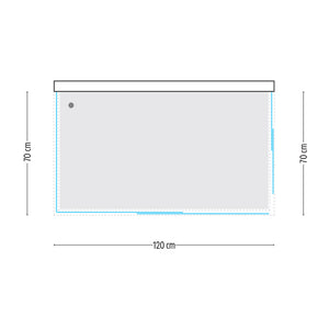 Ogomondo box cabina doccia corner 3 lati cristallo temprato trasparente 70x120x70