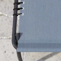 Set di 2 sdraio da sole pieghevoli con schienale regolabile in varie posizioni acciaio lacci elastici Tessuto textilene grigio