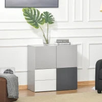 Armadietto Multiuso con Cassetti e Ante in Legno, Mobile per Soggiorno, Camera da Letto, Ufficio