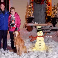 Pupazzo di Neve 78 LED, Luci Bianco Caldo/Multicolore, Telaio in Acciaio, Interno/Esterno