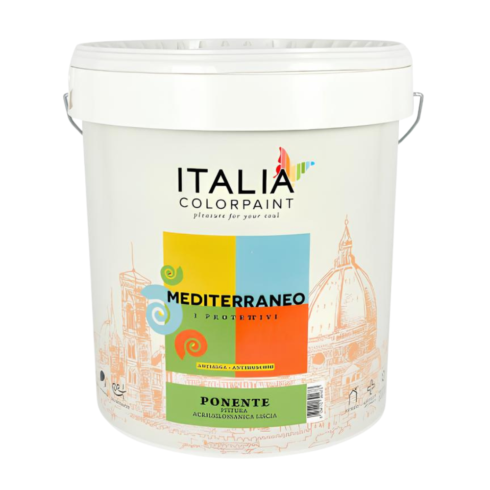 Idropittura acrilsilossanica mediterraneo ponente antimuffa per interni ed esterni *** formato 4 lt, confezione 1