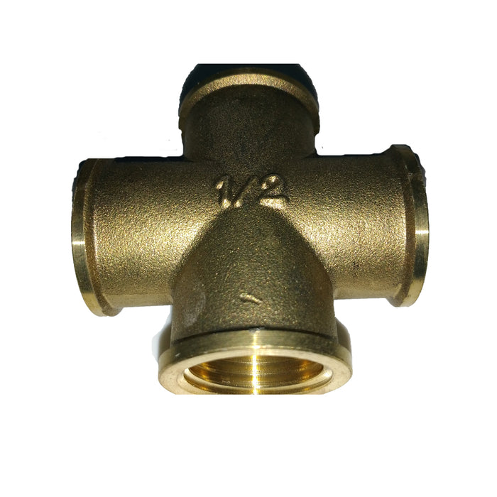 Raccorderia raccordo tes a croce 4 vie alta qualità *** misura 1/2"-f, confezione 1