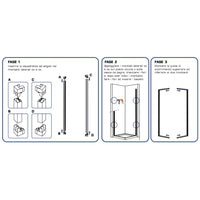 Box doccia angolo soffietto bianco carmen ac altezza cm 185 pvc e maniglia *** misure 90x90 cm, confezione 1