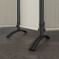 Paravento da Esterno e Interno a 4 Pannelli Pieghevole, 221x50x172cm, Crema