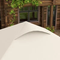 Gazebo 2,5 x 2,5 m da Giardino Pop-up Pieghevole con Altezza Regolabile, Sacca per il Trasporto Inclusa, in Oxford Anti-UV50+, Telaio in Acciaio, Beige