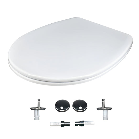 Sedile bianco lucido termoplastico per serie dark con chiusura rallentata frizionata *** confezione 1