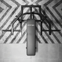 Macchina Pettorali ad Altezza Regolabile in Acciaio, 150x150x60-85 cm, Nero