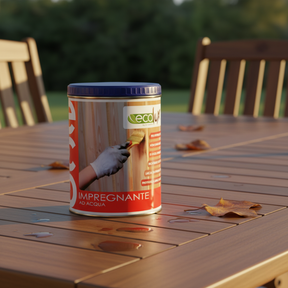 Ecolux impregnante fondo protettivo acrilico pigmentato noce chiaro per legno *** formato 0,750 lt, confezione 1