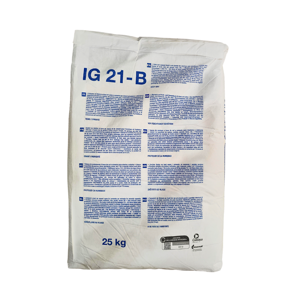 Ig 21 intonaco finitura base calce cemento bianco esterni interni sacco 25 kg