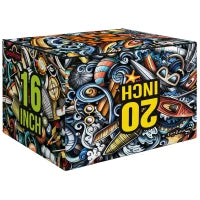 Plyo Box 3 Altezze Jumping Box Antiscivolo per Casa e Palestra, 61x51x41 cm, Multicolore