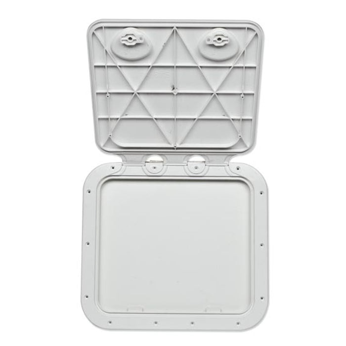 Sportello bianco in ass resistente calpestabile mm 463x517 per barca gommone ral 9003