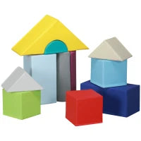 Set Costruzioni Morbide per Bambini 1-3 Anni con 11 Forme in PU e EPE Multicolore