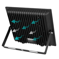 Optonica proiettore led smd corpo nero linea premium 4000k ip65 clip luminoso *** watt 50 watt, confezione 1