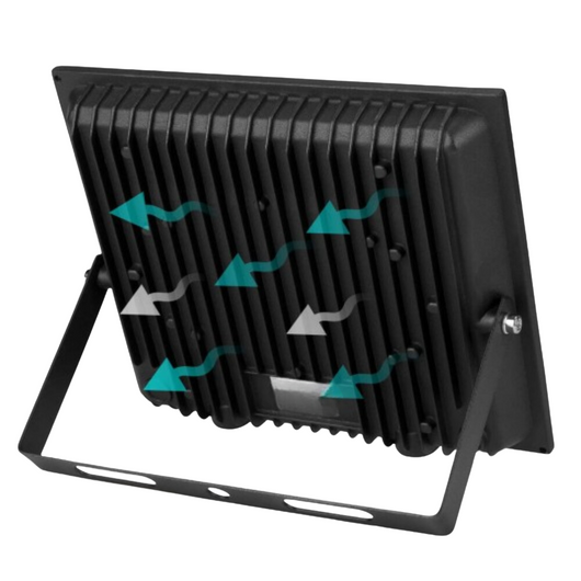 Optonica proiettore led smd corpo nero linea premium 4000k ip65 clip luminoso *** watt 50 watt, confezione 1