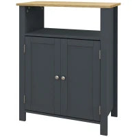 kleankin Mobiletto Bagno a 3 Ripiani in MDF e Truciolato con Ripiano Interno Regolabile, 60x30x80.5 cm