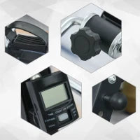 Pedaliera Braccia e Gambe da Divano o Poltrona con Schermo LED, Altezza e Intensità Regolabile, Nero, 40x42.5x100cm