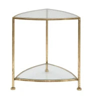 Tavolino 2 Ripiani Triangle Cm 45X45X50