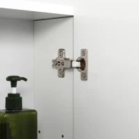 kleankin Armadietto Bagno con 3 Ante Specchiate e Ripiani Regolabili, 70x15x60cm, Bianco