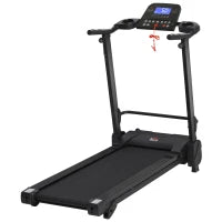 Tapis Roulant Elettrico Pieghevole Salvaspazio, Velocità 14km/h, Monitor LCD 5 Programmi e Presa USB, per Casa e Ufficio, Motore 750W, Nero