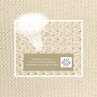 Tenda a Vela Parasole Rettangolare 4 x 6m, Tenda da Sole Protezione Raggi UV in HDPE 185g/㎡, Crema