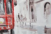 Dipinto Su Tela Tram -B- Cm 80X3X80