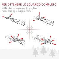 Albero di Natale Artificiale Slim 150cm con Supporto in Metallo 294 Rami