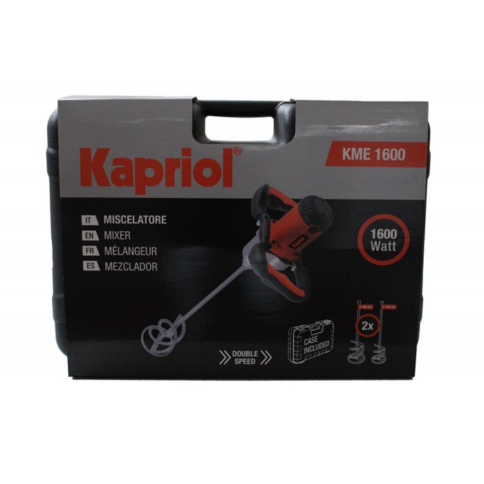 TRAPANO MISCELATORE ELETTRICO IMPASTATORE PROFESSIONALE 1600W 2 FRUSTE KME 1600 KAPRIOL 38626