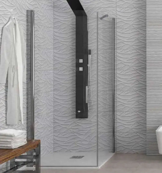 Box Doccia H190 Battente Totale Interno Esterno e Fisso - 100x70 - Ingresso lato corto