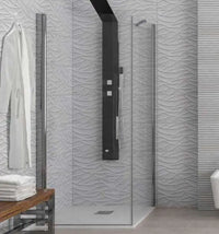 Box Doccia H190 Battente Totale Interno Esterno e Fisso - 90x90