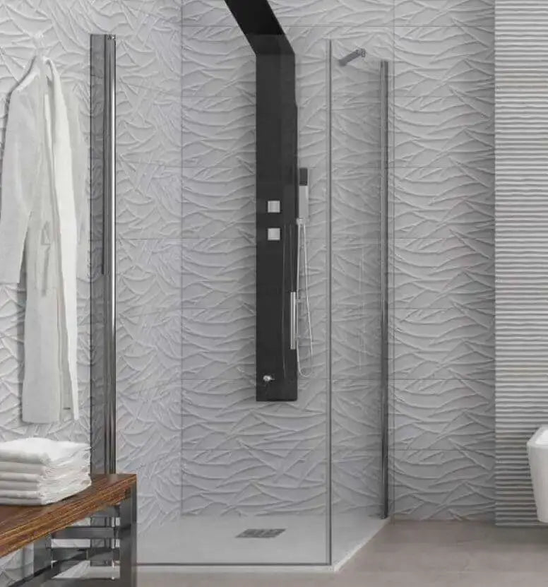 Box Doccia H190 Battente Totale Interno Esterno e Fisso - 80x60 - Ingresso lato corto