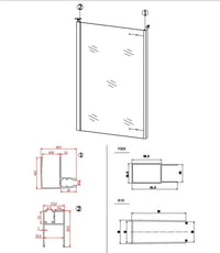 Box Doccia Saloon Apertura Interna Esterna e Lato Fisso H190 6mm - 70x105