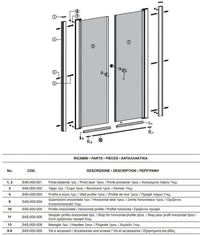 Box Doccia Saloon Apertura Interna Esterna e Lato Fisso H190 6mm - 90x155