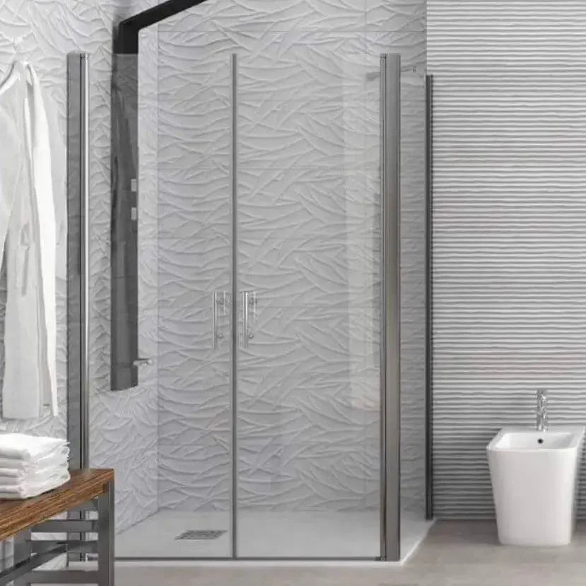 Box Doccia Saloon Apertura Interna Esterna e Lato Fisso H190 6mm - 70x85