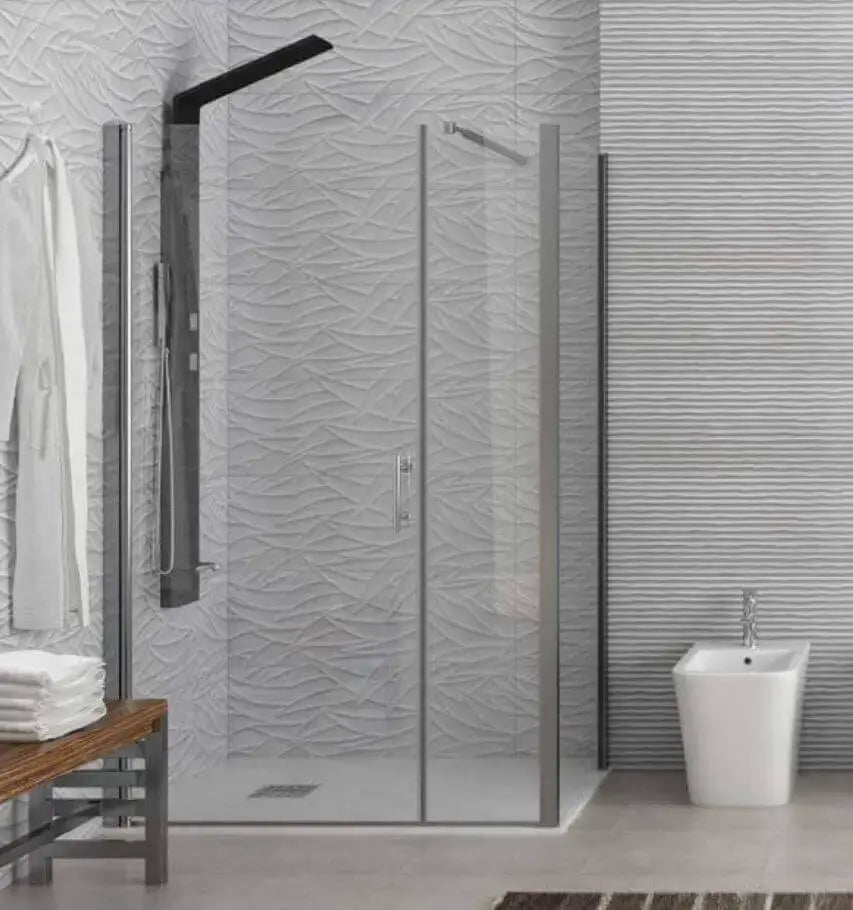 Box Doccia H190 Anta Battente Cristallo 6mm - 90x110 - Ingresso 85 - Antina 21