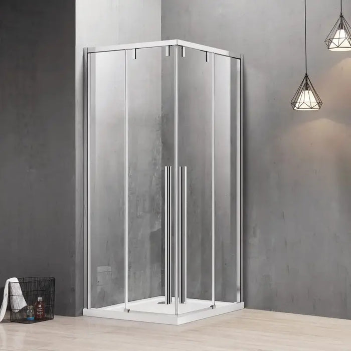 Box Doccia Soft-Close H200 Doppia Scorrevole 8mm Trasparente Anticalcare - 89,5x119,5