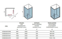 Box Doccia Soft-Close H200 Doppia Scorrevole 8mm Anticalcare Profili Neri - 89,5x119,5