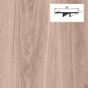 Barra da 90cm di PROFILO GIUNTO in Alluminio Gamma Laminati - Piatto o a discesa (base+coperchio) - KARAYEL - PIATTO