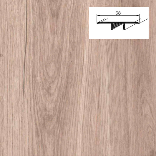 Barra da 90cm di PROFILO GIUNTO in Alluminio Gamma Laminati - Piatto o a discesa (base+coperchio) - KARAYEL - PIATTO