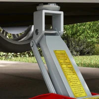 Cric Idraulico a Profilo Basso in Acciaio Robusto, Capacità di Sollevamento Massima di 2000 kg, Capacità di Sollevamento da 12 a 30 cm, Rosso