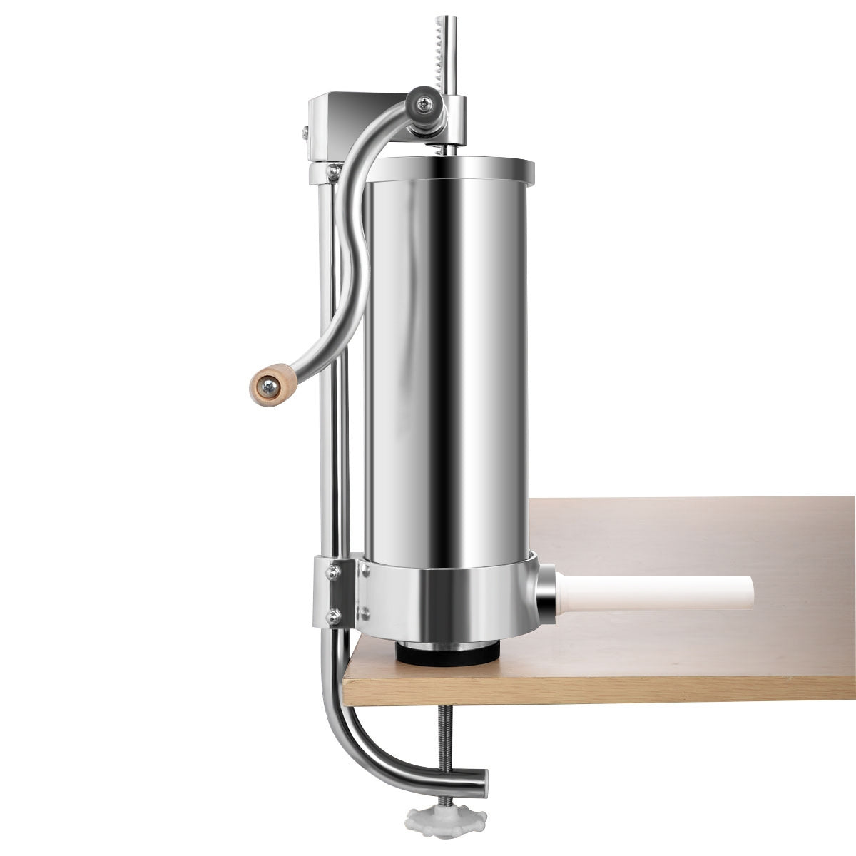 3kg Macchina insaccatrice per salsicce in acciaio inox Insaccatrice salsiccia manuale con 4 tubi di riempimento-Macchine da cucina