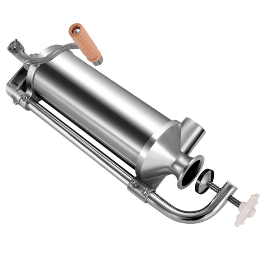 2,5kg Insaccatrice manuale per salsicce Macchina per salsiccia in acciaio inox salsicce siringa con 4 tubi di riempimento-Macchine da cucina