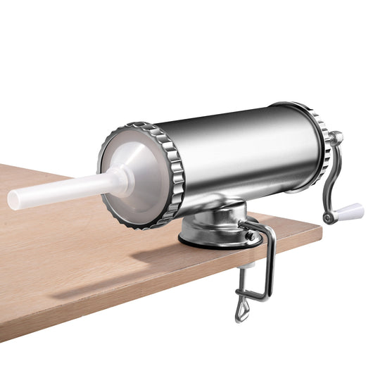 2,5kg Insaccatrice manuale per salsicce in metallo Macchina per salsiccia con 3 tubi di riempimento-Macchine da cucina