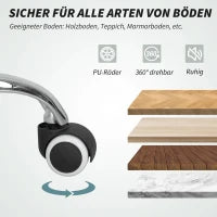 Sedia con Massaggio per Ufficio, Incluso Poggiapiedi, Altezza Regolabile, 64 cm x 70 cm x 118 cm, Nero