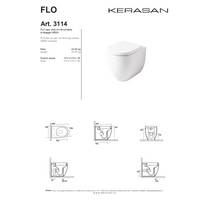 Wc a Terra Senza Brida Kerasan "Flo 48" Bianco Lucido