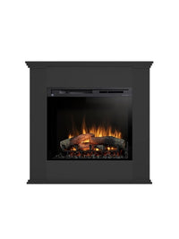Caminetto Elettrico da pavimento A Libera Installazione A LED 28' Nero - KELIA
