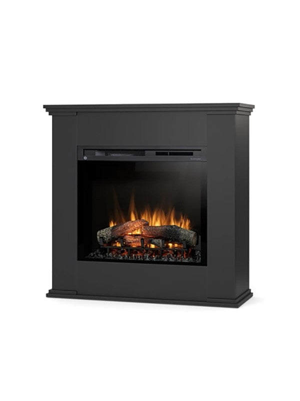 Caminetto Elettrico da pavimento A Libera Installazione A LED 28' Nero - KELIA